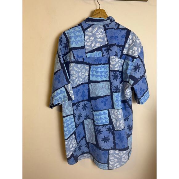 Vintage Men’s Fast Lane Made in USA Button Up Short Sleeve Floral Sz XL - Picture 3 of 5